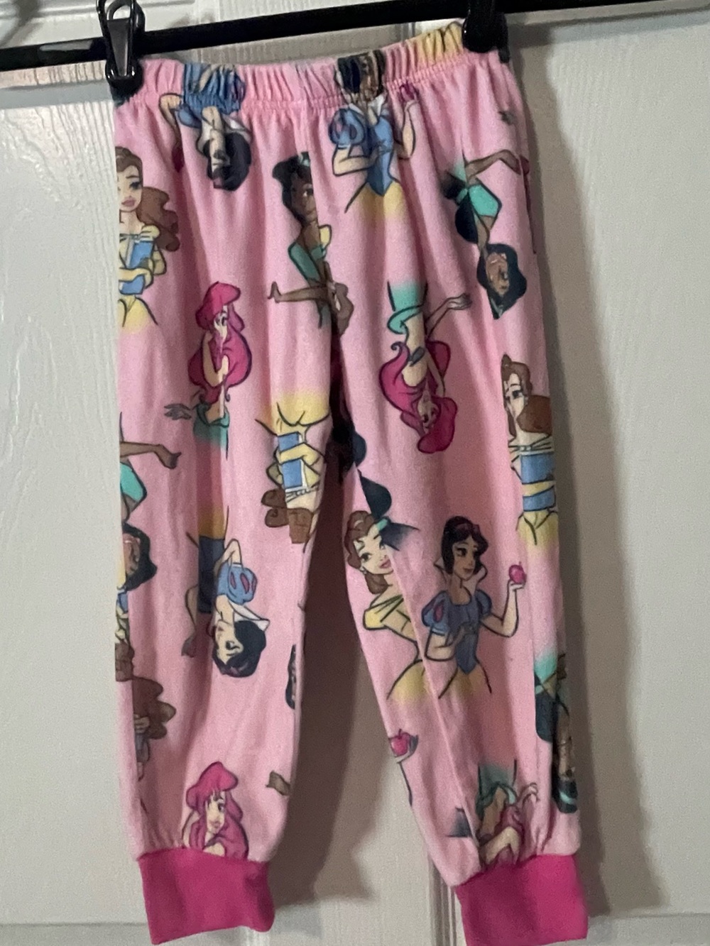 Girls' Pink Princess Print Fleece Pajama Pants